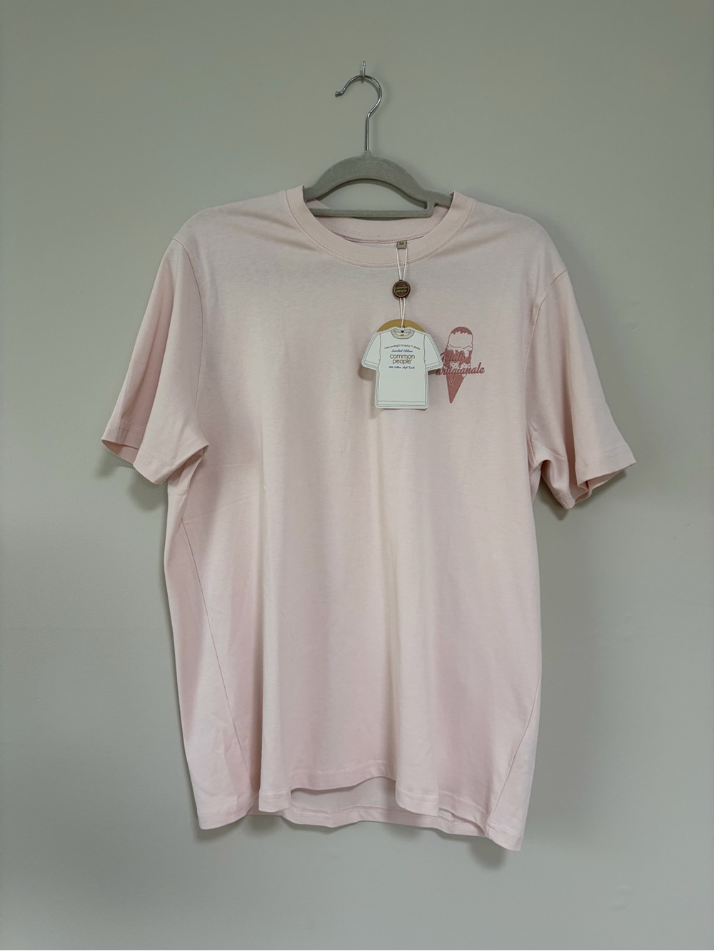Common People Gelato Graphic Tee Pink Men’s Medium NWT Ice Cream Back Print - Picture 2 of 10